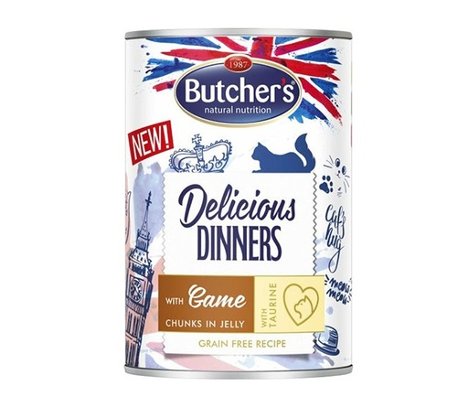 Butcher’s Delicious Wet Food for Cats Venison Chunks in Jelly 400g
