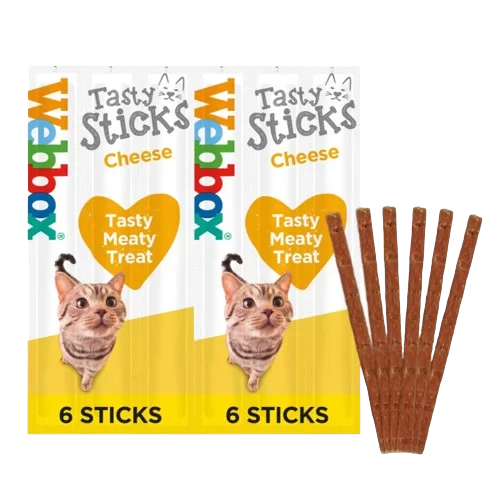 Webbox Cat Treat Tasty Cheese Sticks, 30g