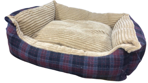 Pet Mattress Medium blue caro
