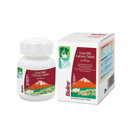 GOAT’S MILK CALCIUM TABLETS FOR DOGS AND CATS 