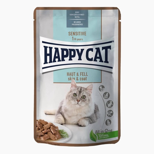 Happy Cat Meat in Sauce - Care Skin & Coat 20 x 85 g