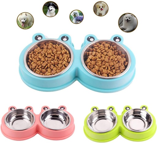Pet Bowl Stainless Steel Double Bowl 