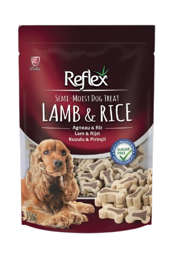 Reflex Semi-Moist Dog Treat with Lamb & Rice-150g
