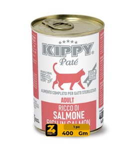 kippy pate for adult cat with salmon 400g