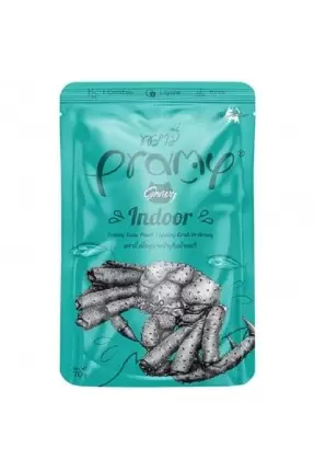 Pramy Wet Food for Adult Cats with Tuna and Crab Sticks in Sauce 70g