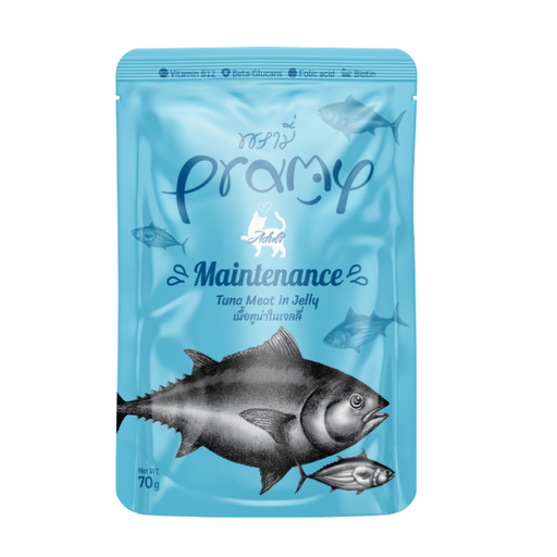 Pramy Wet Food for Adult Cats with Tuna in Jelly 70g 