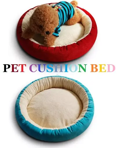 Round Beds, for Dogs & cat Washable              ( 63cmx53cmx9cm )