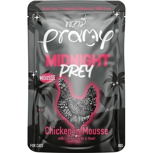 Pramy Midnight with Chicken in Mousse 80g 