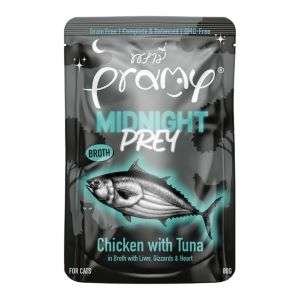 Pramy Midnight with Chicken and Tuna in Broth 80g 