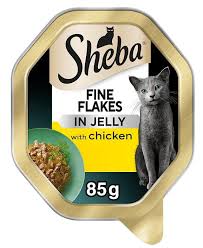Sheba Fine Flakes Adult Cat Food Tray with Chicken 
