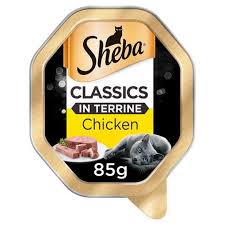 Sheba Classics Adult Cat Food Tray with Chicken in Terrine