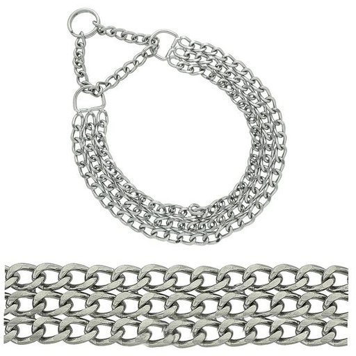 Triple Chain Collar for Big Dogs 60cm