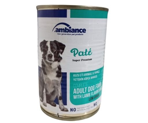 Ambiance Canned Adult Dog Food with Minced Lamb and Rice - 415g 