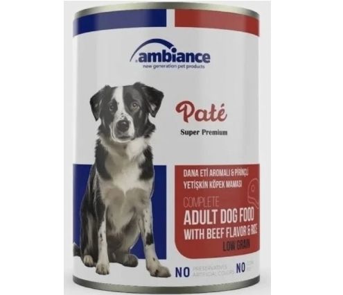 Ambiance Canned Adult Dog Food with Minced Beef - 415g 