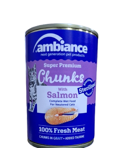 Ambiance Chunks with Salmon in Gravy for Sterilised Cats 