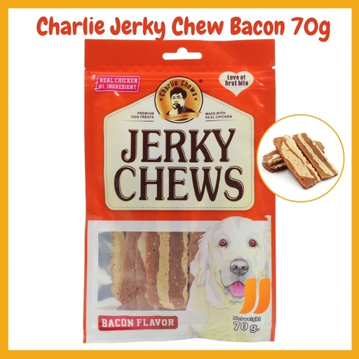 Charlie Jerky Chews Stick Bacon Flavor for Dogs 