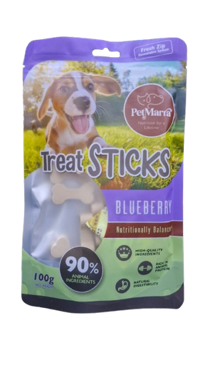 Petmarra Soft Dog Treats Bone Shape with Blueberry Flavor 