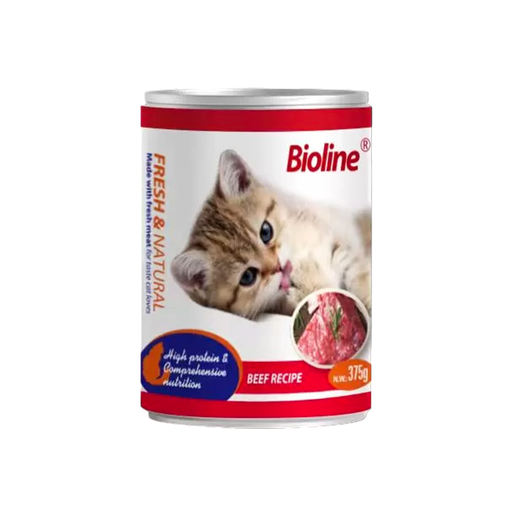 Bioline Canned Cat Wet Food Beef 375g