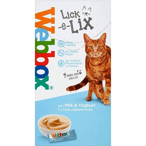 Webbox Cat Treats Lick-e-Lix Yoghurty Milk & Yoghurt 7 x