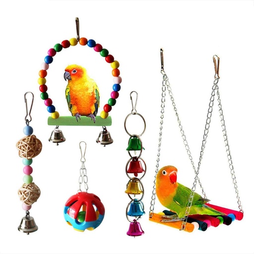 Bird Parakeet Toys - Swing, Climbing Ladder ( M )