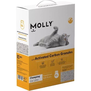 Molly Clumping Cat Litter with Active Carbon 10L