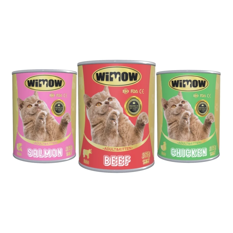 Wimow 375g Popular Flavors High Quality Salmon Canned Cat