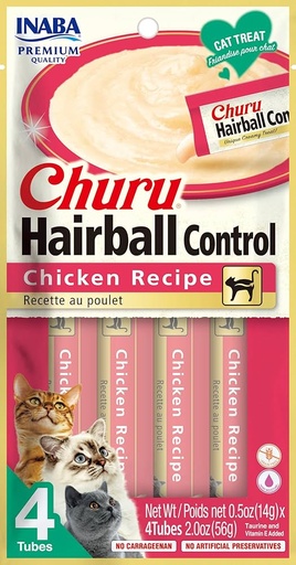 Inaba Churu Hairball Control Chicken Recipe Cat Treat - 56g 