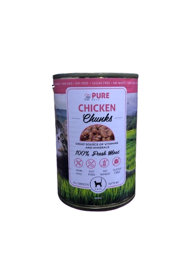 Pure Pet Chicken Chunks in Gravy 400g 