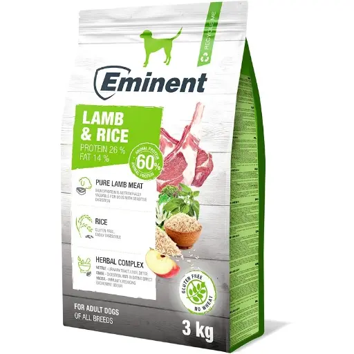Eminent Adult Dog Lamb & Rice Dry Food 3kg