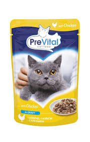 Prevital Wet Cat Food with Chicken in Sauce 100g 