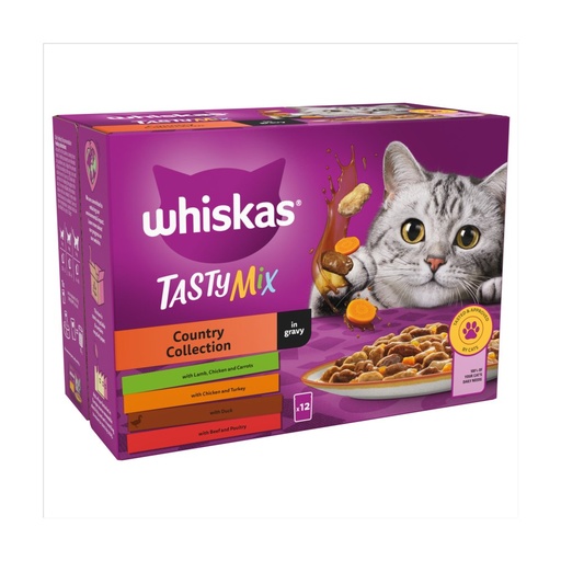 Whiskas Tasty Mix Country Collection in Gravy 1+