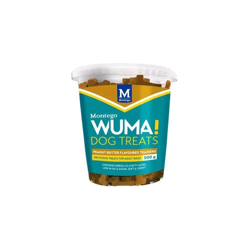 Wuma Dog Treats – Peanut Butter Flavour Trainers 500g