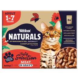 Webbox Natural Cat Food – Mixed Gravy Selection (8 x 100g x7 packs)