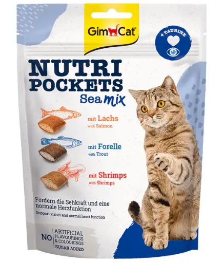 GimCat Nutri Pockets – Sea Mix Cat Treats 150g