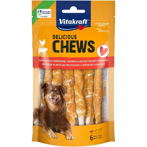 Vitakraft Chew Rolls with Beef & Chicken – 70g