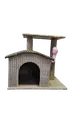 Cozy cat hut with scratching post small