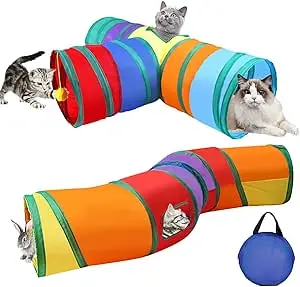 Arabest Foldable Cat Tunnel – 3-Way Play Tunnel