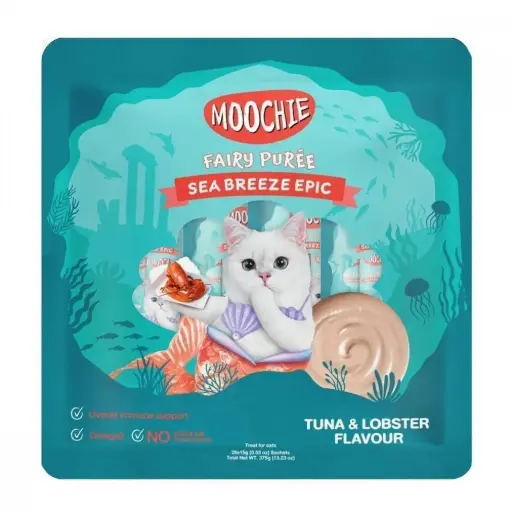 Moochie Fairy Puree Cat Treat with Tuna and Lobster Flavor- 25×15 g 