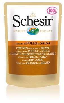 Schesir Pouch Chicken Thin Slices in Sause For Adult Cat 85g 