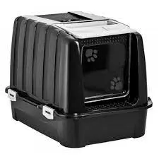 Closed Cat Litter Box – Black 