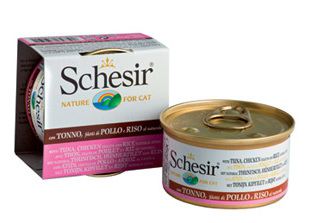 Schesir Wet Food Paté for Cats - Tuna, Chicken with Rice - 85g 