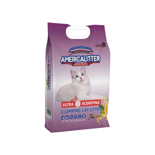 America Litter Clumping Cat Litter – Lemon Scent – 10L
