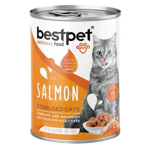 BestPet Sterilised Cat Wet Food with Salmon – 400g