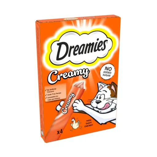 DREAMIES™ Creamy Snack Cat & Kitten Treats with Chicken (11 x 40g)