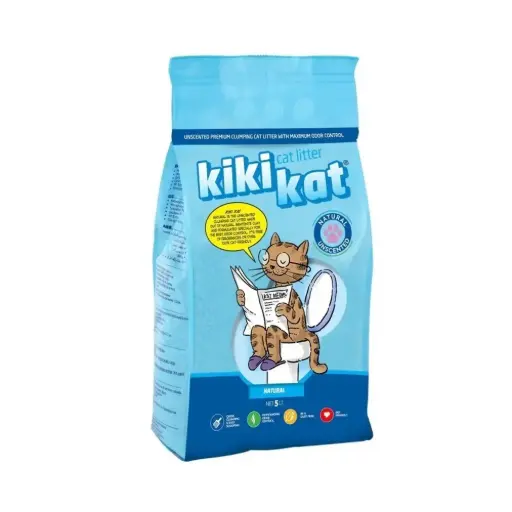 KiKi Kat Natural Unscented Clumping Cat Litter – 5L