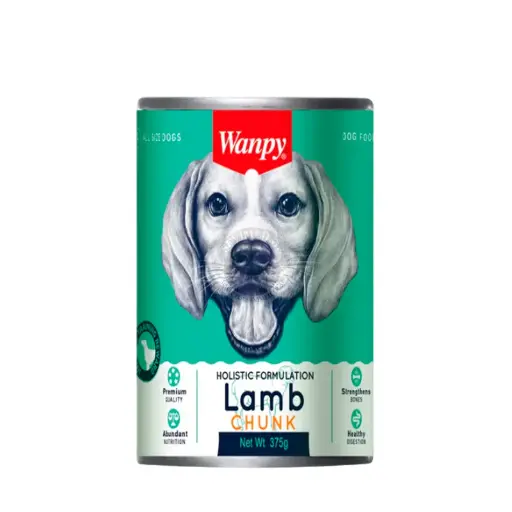 Wanpy Lamb Chunk Wet Dog Food – 375g