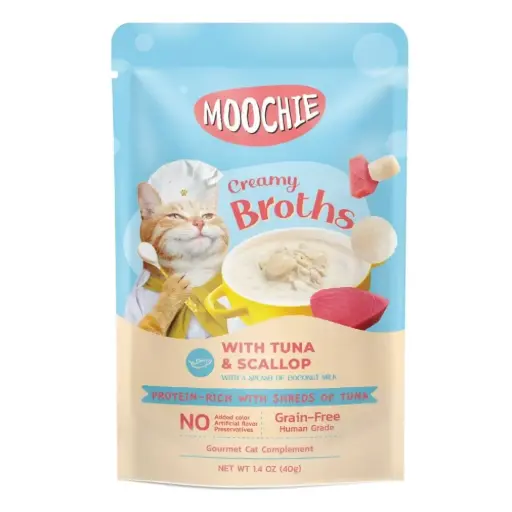 moochie with tuna and scallop broths 40g 