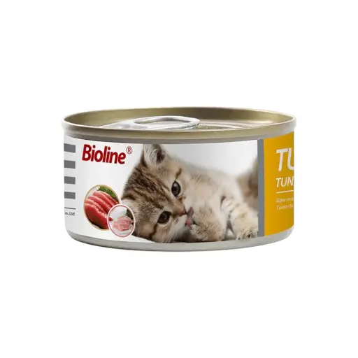 bioline tuna can tuna and chicken 85g 