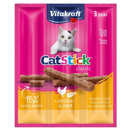 Vitakraft Cat Stick Mini Poultry & Liver Treats